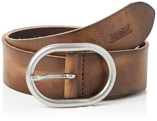 Levi's Circle Buckle Core, Cinturón Mujer, Marrón (Brown), 75 cm (Talla del fabricante: 75)