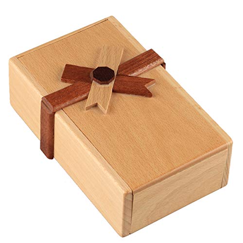 lijun Puzzle Caja de Regalo con Compartimentos Secretos, Hucha de Madera para desafiar Rompecabezas Rompecabezas para niños y Adultos