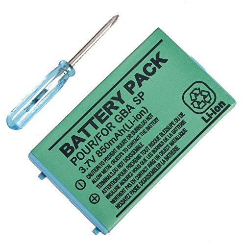 Link-e ® - bateria de repuesto para la consola portátil Nintendo GBA SP (destornillador incluido)