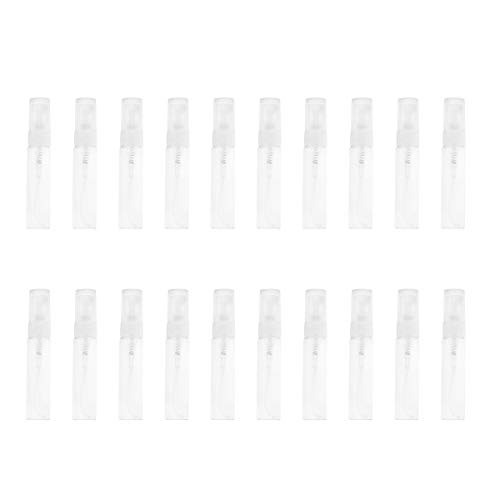 Lurrose 20 botellas de spray de 5 ml rellenables para perfumes, botellas vacías de niebla fina para maquillaje, recipientes de viaje para cosméticos