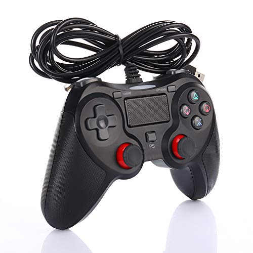 Mando con Cable compatible con PS-4, Controlador Dualshock Gamepad para Playstation4 y PC con Panel Táctil Joystick - Cable 1.5M