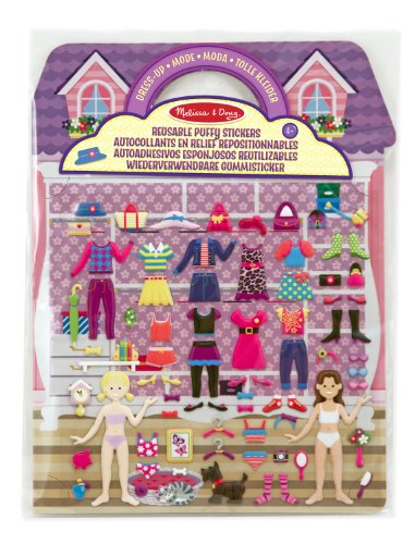 Melissa & Doug 12195 - Autoadhesivos esponjosos Reutilizables Juego con Trajes de Moda