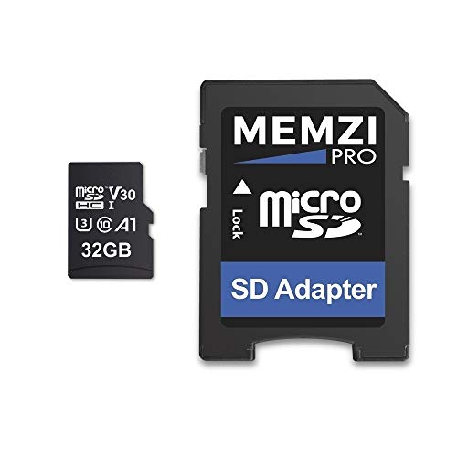 MEMZI Pro - Tarjeta de Memoria microSDHC para Nintendo Switch, 2DS XL o 3DS XL, 2DS Game Consoles, Clase 10 de Alta Velocidad, 100 MB/s, Lectura de 70 MB/s, Escritura V30 A1 UHS-I U3 con Adaptador SD