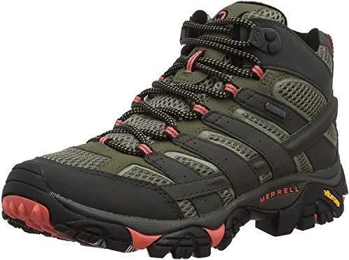 Merrell MOAB 2 Mid GTX, Botas de Senderismo Mujer, Gris Beluga Olive, 38 EU