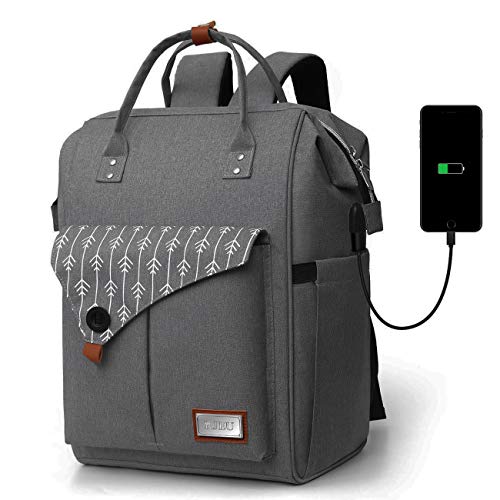 Mochila Mujer para Portátil Mochilas Escolares Juveniles con Puerto USB Resistente al Agua 35L