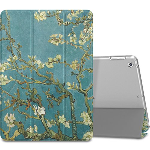 MoKo Funda para 2018/2017 iPad 9.7 6th/5th Generation - Ultra Slim Función de Soporte Protectora Plegable Smart Cover - Bloom de Albaricoque (Auto Sueño/Estela)