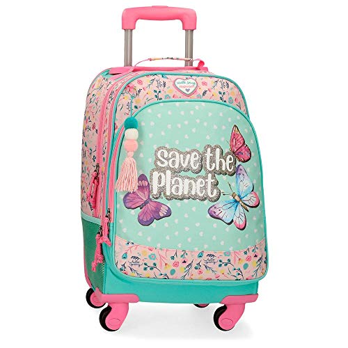 Movom Save The Planet Mochila 4 Ruedas Multicolor 32x44x21 cms Poliéster Reciclado 29.57L