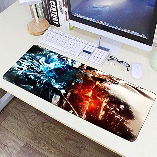 MSLFZ Alfombrillas De Ratón,Anime Tapetes De Escritorio para Pc Extendido Juegos Velocidad Bloqueo De Bordes Antideslizante Final Fantasy Mejorar Precisión Tapetes para Laptop XL