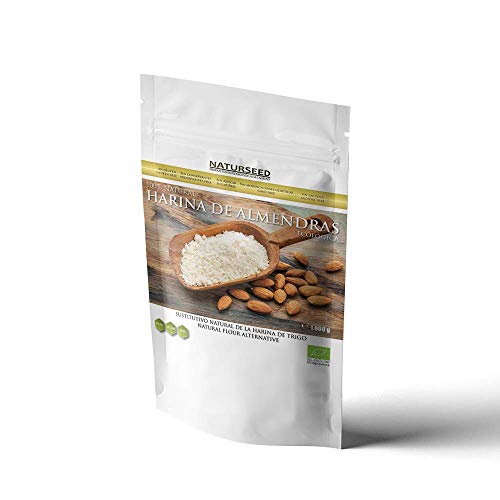 NATURSEED - Harina de Almendras Española - Alta en Proteinas y Baja en Carbohidratos - Sin Gluten - No GMO- Apta para Dietas Keto - Paleo - Low Carb - Reposteria - Panes (500GR)