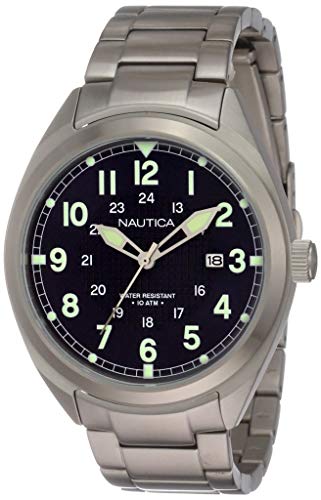 Nautica Reloj Analogico para Hombre de Cuarzo con Correa en Acero Inoxidable NAPBTP004