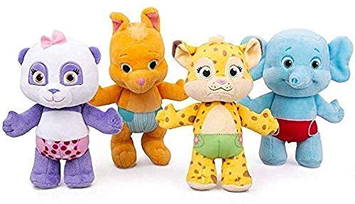 NC86 Muñecos de Peluche 4 unids/Lote 25Cm Snap Toys Word Party Lulu Panda Elefante Wallaby Peluches de Peluche