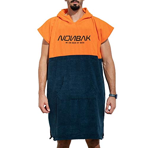 Nonbak Poncho Surf con Capucha y Bolsillo Poncho Toalla cambiarse de Ropa natación/Changing Robe (Medium Large)