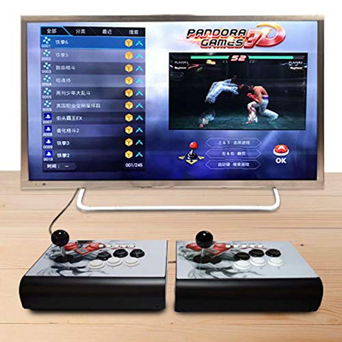NZBⓇ Consola de Arcade Retro - 3D Moonlight Box Consola de Videojuegos de Arcade 2 Jugadores MAX Arcade Machine 2448 Juegos Retro Salida de Audio HDMI/VGA/USB/AUX