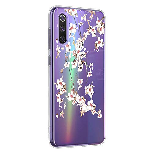 Oihxse Mandala Flores Encaje Patrón Serie Case Compatible con Huawei Enjoy 9 Funda TPU Silicona Suave Protector Ultra Slim Anti-Rasguño Transparente Carcasa (A11)