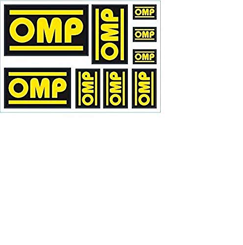 Omp OMPX/889 Adhesivos Diferentes Medidas, Set de 9, Negro/Rojo/Blanco, 58