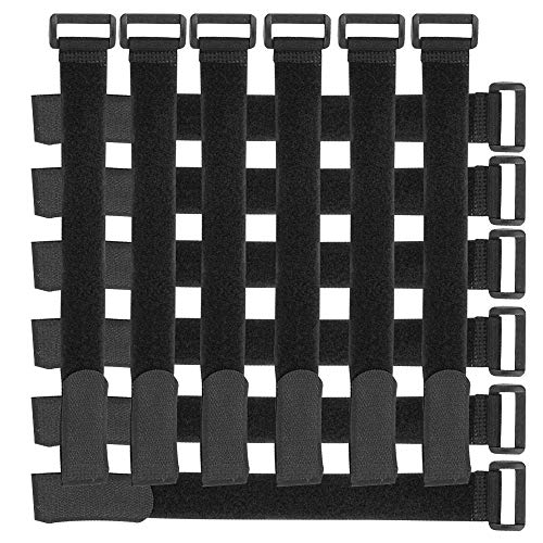 organizador cables,gancho y bucle correas, 10 piezas ajustable cierre de velcro cable ties organizador negro