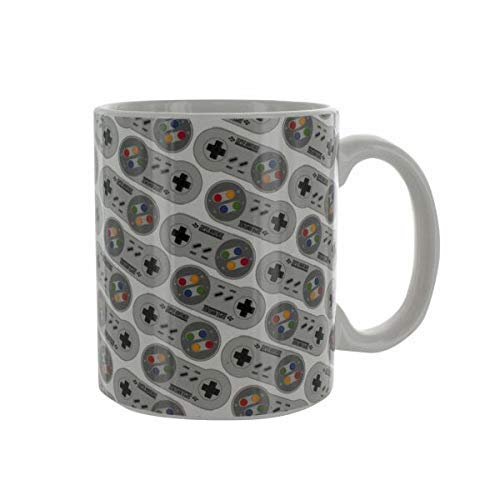 Paladone Taza Desayuno Super Nintendo, Cerámica, Multicolor, 11x9x9 cm