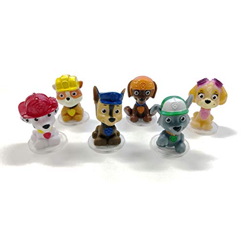 Patrulla Canina - Mini Figuras para Decorar Tartas de Cumpleaños Infantiles - Set de 6 - 4,5 cm