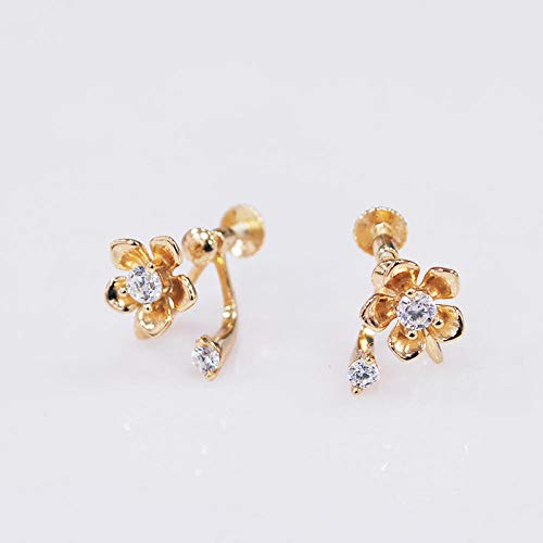 Pendientes de Plata de Ley 925,Originales Regalos Navidad,Pendientes Elegantes,Pendientes perforados de joyas de lujo ligeros, pendientes de flores de circón de edición limitada de Navidad