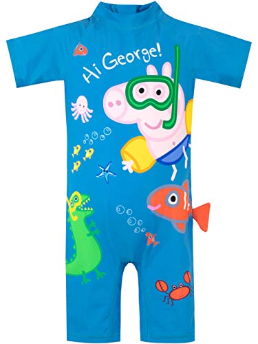 Peppa Pig Bañador para Niño George Pig Azul 12-18 Meses