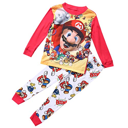 Pijama de Super Mario para niños de 1 a 7 años Multicolor Multicolor 3-4 Años