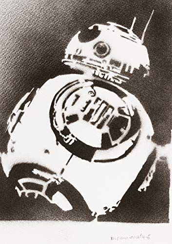 Poster Droide BB-8 STAR WARS Grafiti Hecho a Mano - Handmade Street Art - Artwork