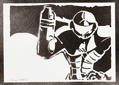 Poster Metroid Samus Aran Grafiti Hecho a Mano - Handmade Street Art - Artwork