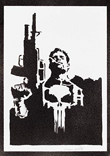 Poster The Punisher El Castigador Grafiti Hecho a Mano - Handmade Street Art - Artwork