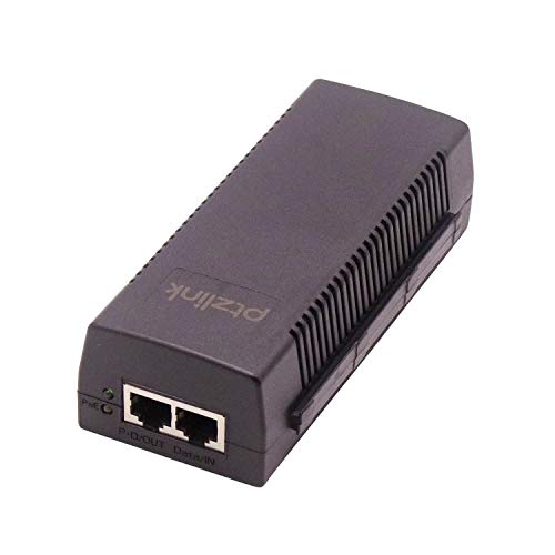PTZlink - Inyector POE (60 W, 48 V, Gigabit 10/100/1000Mbps, RJ-45 pasivo, Ultra POE+, fuente de alimentación individual, conexión Gigabit IEEE 802.3af/802.3at compatible Plug & Play)