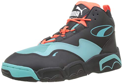 PUMA Source Mid Buzzer Zapatillas Altas Unisex Adulto,Negro ( Puma Black-Nrgy Red-Blue Turquoise ) , 40 EU