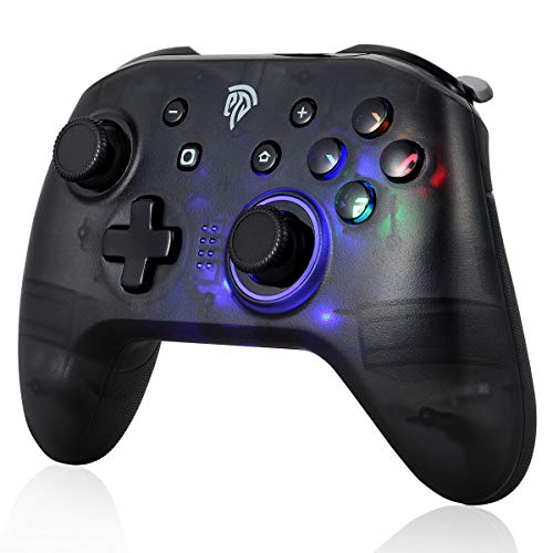 REDSTORM Mando para Nintendo Switch, Mando PC por Cable, LED de 5 Niveles, Doble Vibración y TURBO, Bluetooth, Mejor Experiencia de Simulación, Windows XP/10/7/8/8.1