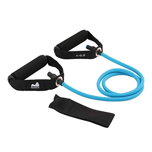 REEHUT Bandas Elásticas de Entrenamiento, Bandas de Resistencia para Fitness Cable de Ejercicio de Entrenamiento para Tonificación Muscular, Equipo de Ejercicio de Estiramientos para Yoga - Azul