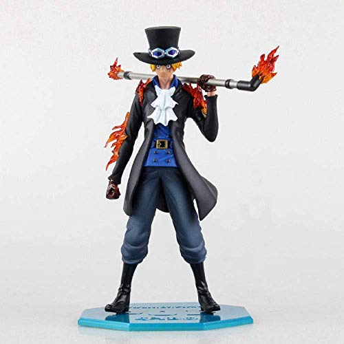 Regalo One Piece Revolucionario Ejército Jefe de Personal Jefe Sabo Segundo Hermano Dragón Gancho Gancho Garra Ardiente Fruta Figura Figura Anime Figuras Conjunto Caja Coleccionable Decoración Altura: