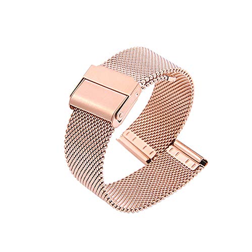 Reloj De Recambio Brazalete Metal, Pulsera De Acero Inoxidable Agradable Longitud Ajustable Accesorio Para Parejas Regalo De Novia,Rose-19mm