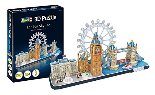 Revell- Horizonte de Londres, Ancho 53,5cm 3D Puzzle, Multicolor (00140)