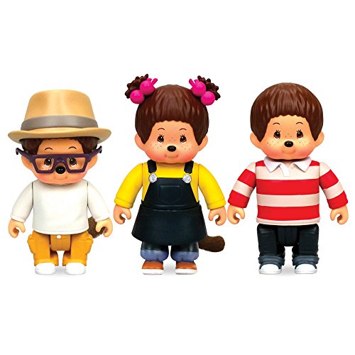 Rocco Giocattoli 81504 – Monchhichi – Willow, Kauri and Hanae 8 cm