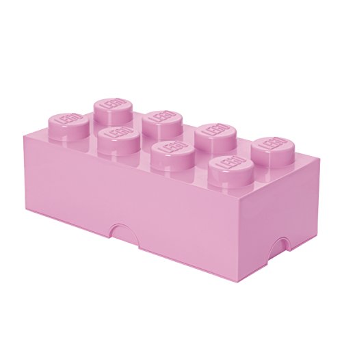 Room Copenhagen-40041738 Ladrillo de almacenamiento de 8 espigas de LEGO, caja de almacenaje apilable, 12 l, Rosa Claro, color, one size 40041738