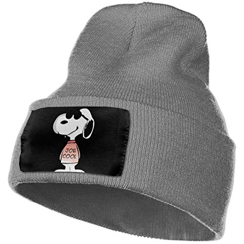 S-N-oo-PY Gorro de Punto clásico Gorro de Punto Informal Gorro Duradero Negro