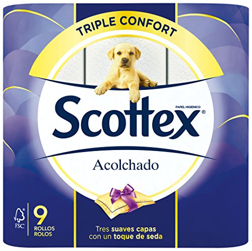 Scottex Acolchado Papel Higiénico - 9 rollos