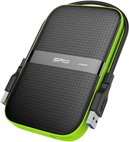 Silicon Power Armor A60 - Disco Duro Externo 5 GB, 2.5", 3.0 (3.1 Gen 1), Negro, Verde)