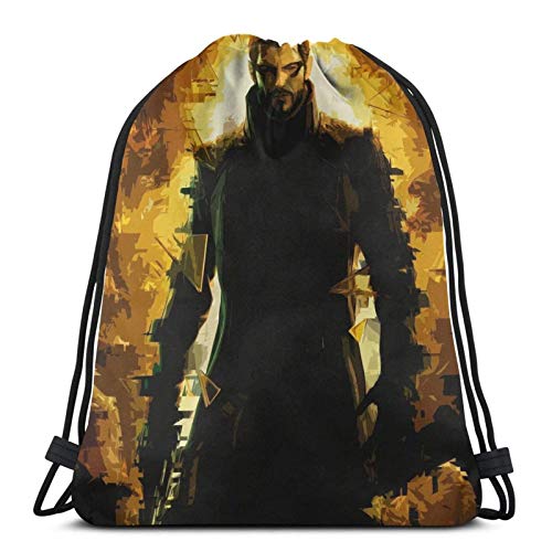 siyang Bolsa de Cuerda Bolsa de Mano Bolsa de un Solo Hombro Bolsa de Ejercicio Viaje de Fitness Deus Ex Human Revolution V6