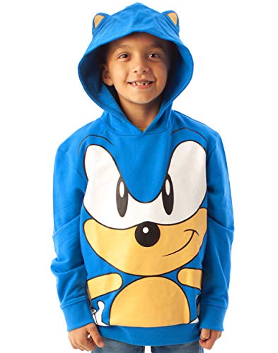 Sonic The Hedgehog con Capucha 3D oídos de los niños Boy Azul con Capucha Jumper