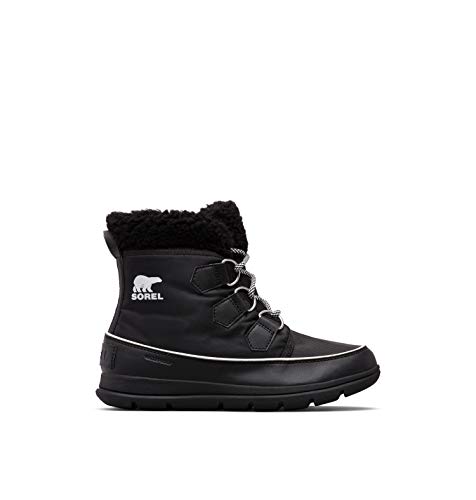 Sorel Explorer Carnival, Botas para Nieve Mujer, Negro (Black, Sea Salt), 37.5 EU