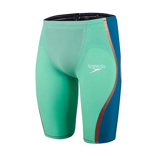 Speedo Fastskin LZR Pure Intent Jammer Bañador, Hombre, Green Glow/Nordic Teal/Rose Gold/White, 22