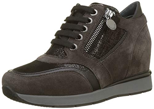 Stonefly Jackie 10 Velour, Zapatos de Cordones Derby Mujer, Gris (Magnet Gray 08W), 37 EU