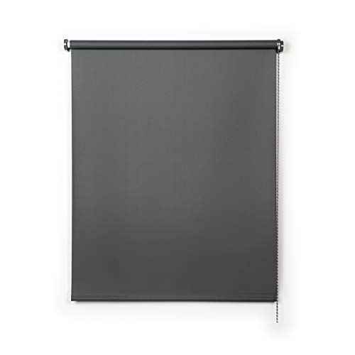 Stores Deco Estor Opaco, Estor Enrollable Blackout para Ventanas y Puertas ¡hasta 200cm de Ancho! (200 cm x 250 cm, Gris)