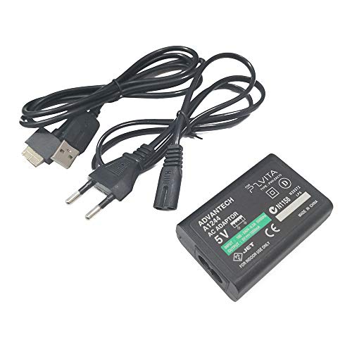 styleinside Adaptador De Alimentación De CA, Cargador De Alimentación Estable Fuente De Cable De Datos USB Convert Charger Apto para Sony PS Vita PSV EU Plug