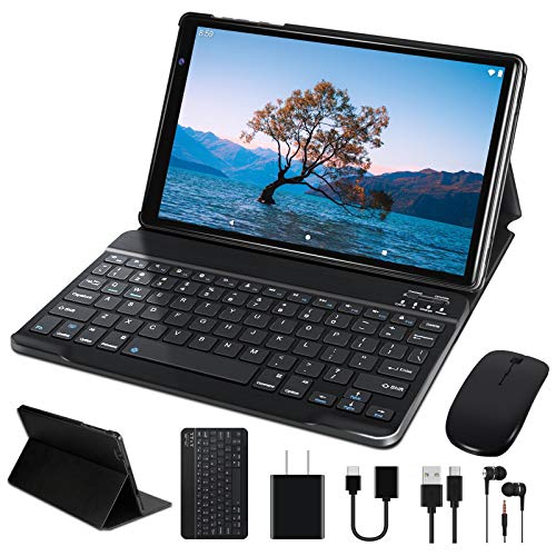 Tablet 10 Pulgadas FACETEL Q3 Android 10.0 4GB de RAM y 64 GB de ROM,5MP 8MP Cámara Tablet PC,Certificación Google GMS - Octa Core | 8000mAh | WiFi | GPS | Bluetooth | Type-C-Gris