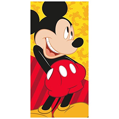 Toalla de baño y playa Disney Mickey Mouse, 100% algodón, diseño de personajes 70 x 140 cm