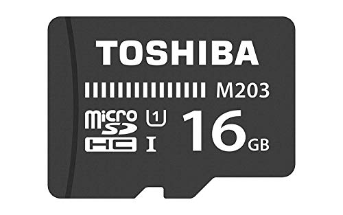 Toshiba THN-M203K0160EA Tarjeta de memoria (16 GB, MicroSDXC, Clase 10, UHS-I, 100 MB/s, Negro), 16gb, Negro